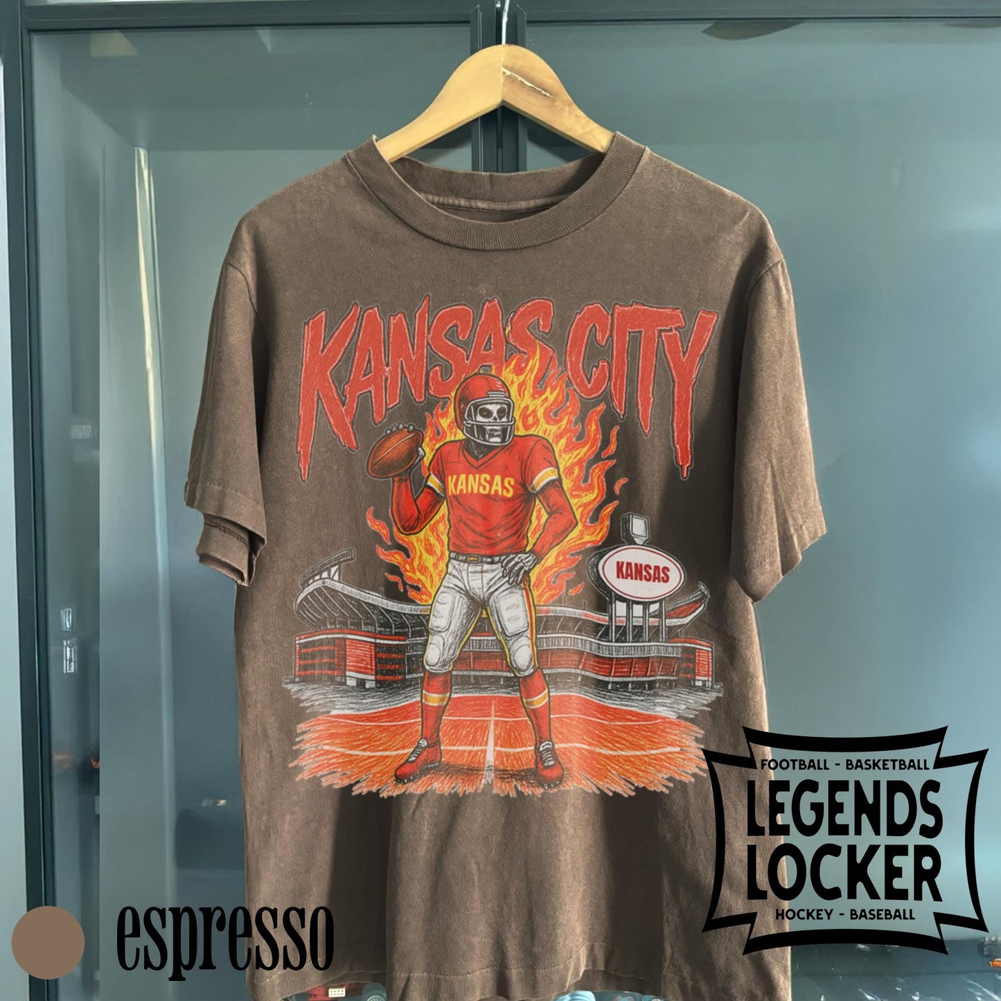 Kansas City Football T-Shirt, Vintage Kansas Football Graphic Tee, Gift for KC Fans