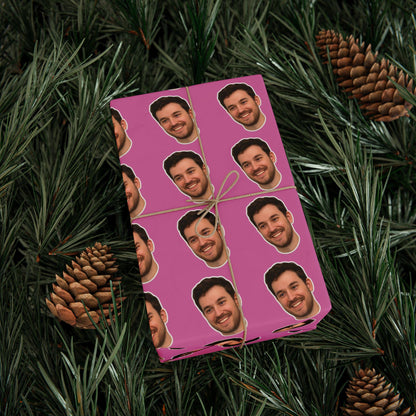 Personalized Wrapping Paper, Funny Gift for Boyfriend, Custom Face Print Gift Wrapping Paper, Unique Birthday Wrap, Gift for Girlfriend