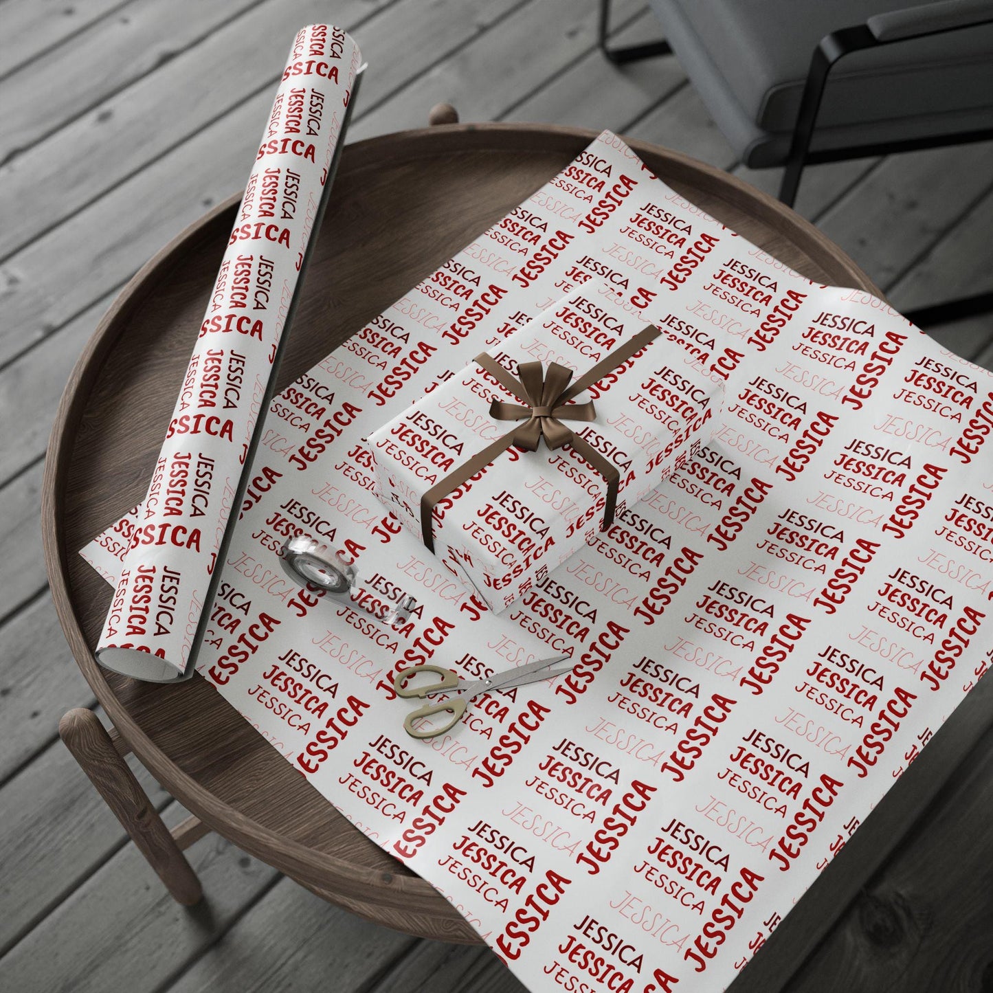 Collage Name Personalized Wrapping Paper, Custom Wrapping Paper, Gifts for Her, Wrapping Paper for Gifts, Custom Gift Wrap, Gift Wrap Roll