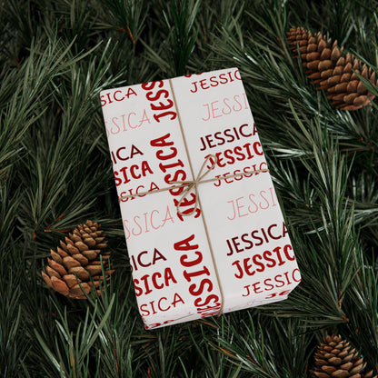 Collage Name Personalized Wrapping Paper, Custom Wrapping Paper, Gifts for Her, Wrapping Paper for Gifts, Custom Gift Wrap, Gift Wrap Roll