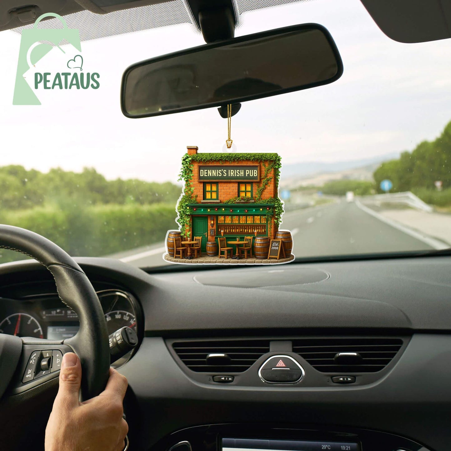 Personalized Irish Pub 2D Flat Ornament, Irish Pub Acrylic Ornament, Irish Ornament, Ireland Gifts Shamrock, Pub Decor Gift For Pub Lover