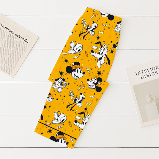 Halloween WDW Cartoon Pajamas Set, Mk Mn Mouse Sleepwear, Magic Kingdom Homewear, Trick or Treat Nightwear, Cartoon Character Pjs
