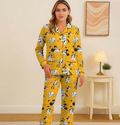 Halloween WDW Cartoon Pajamas Set, Mk Mn Mouse Sleepwear, Magic Kingdom Homewear, Trick or Treat Nightwear, Cartoon Character Pjs