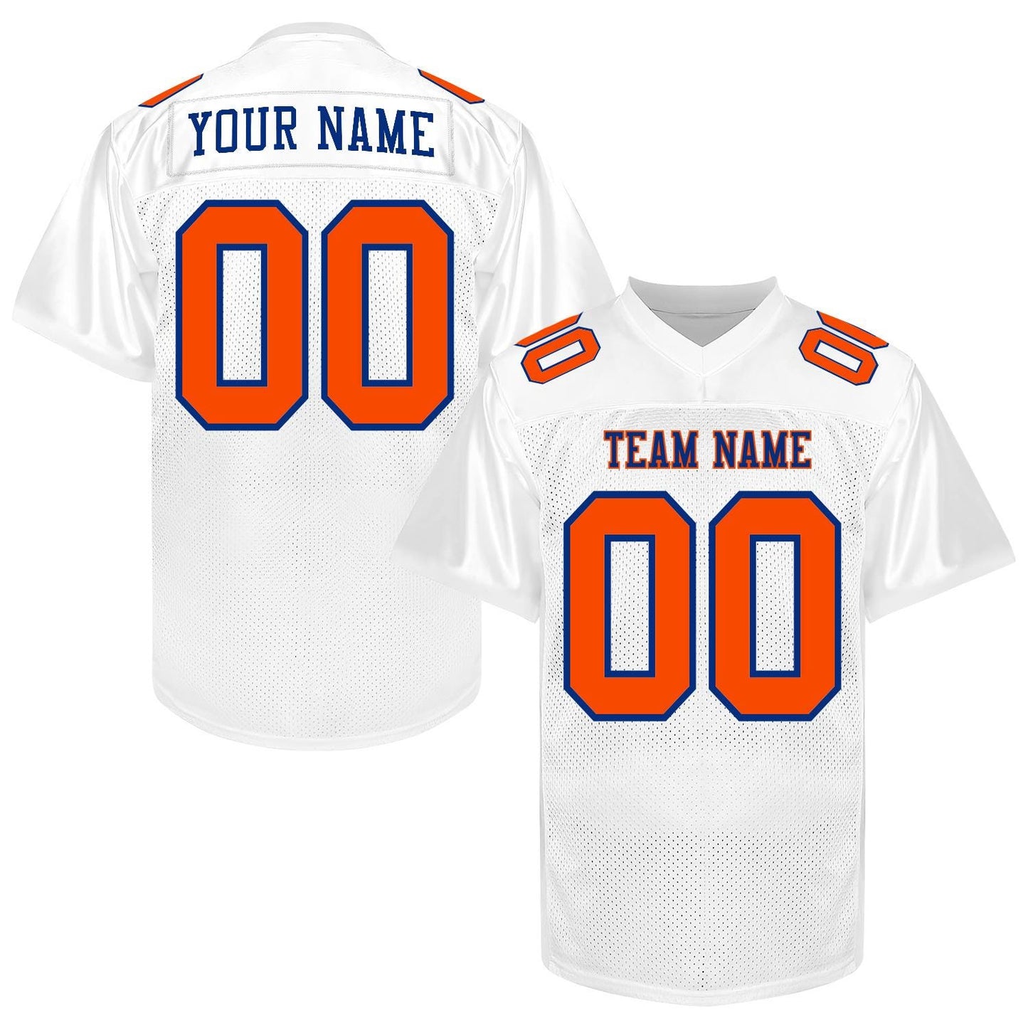 Custom Black Football Jersey Men Women, Personalized Black Orange White Football Jersey Shirt, Customize Team jersey Uniform for Fans Lovers