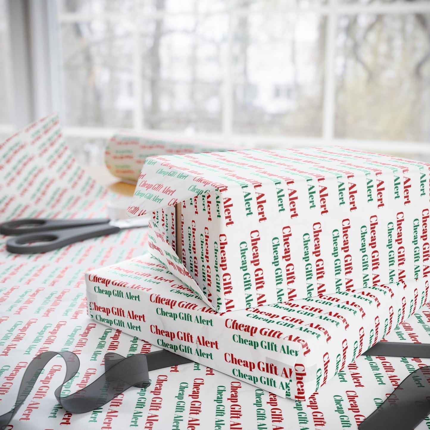 Gag Gift Wrapping Paper Christmas Gift Wrap, White Elephant, Holiday Wrapping Paper for Gifts, Christmas Party Supplies