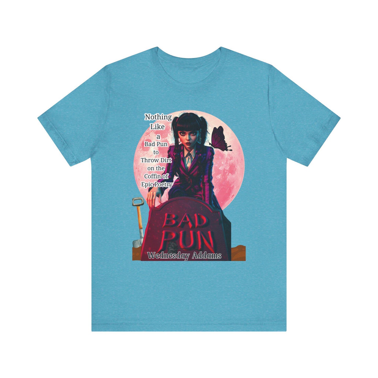 Gothic Vibes Unisex Tee, Wednesday Addams Shirt, Spooky Full Moon T-Shirt, Addams Family Top, Halloween Graphic Tee, Alternative Fashion