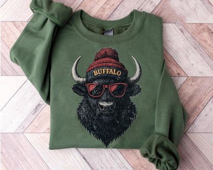 Buffalo Football Sweatshirt, Game Day Shirt, Buffalo Team Football Shirt, Sunday Buffalo Vintage 90s Style , Sport Shirt, Buffalo Football
