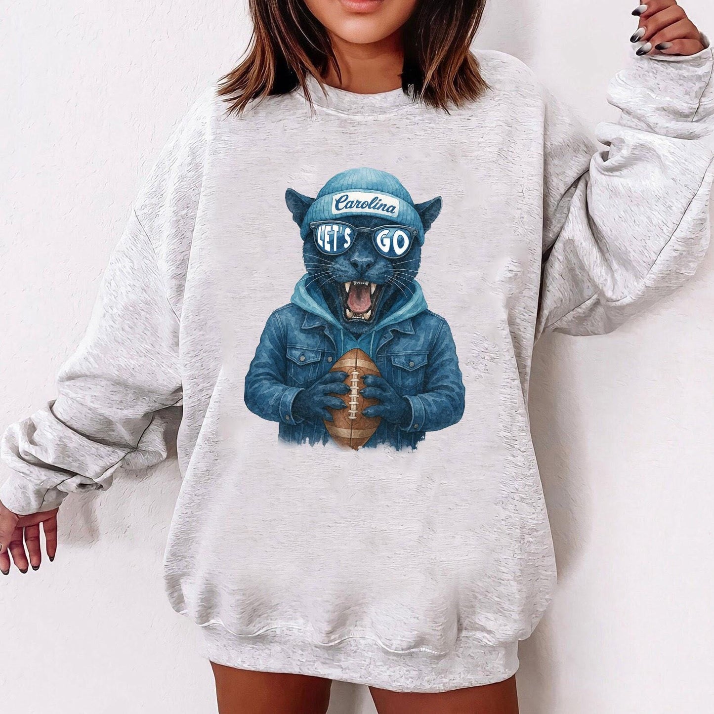 Carolina Football Shirt, Retro Panther Shirt, Panther Shirt, Trendy Football Shirt, Spirit Animal, Gift For Football Fan.
