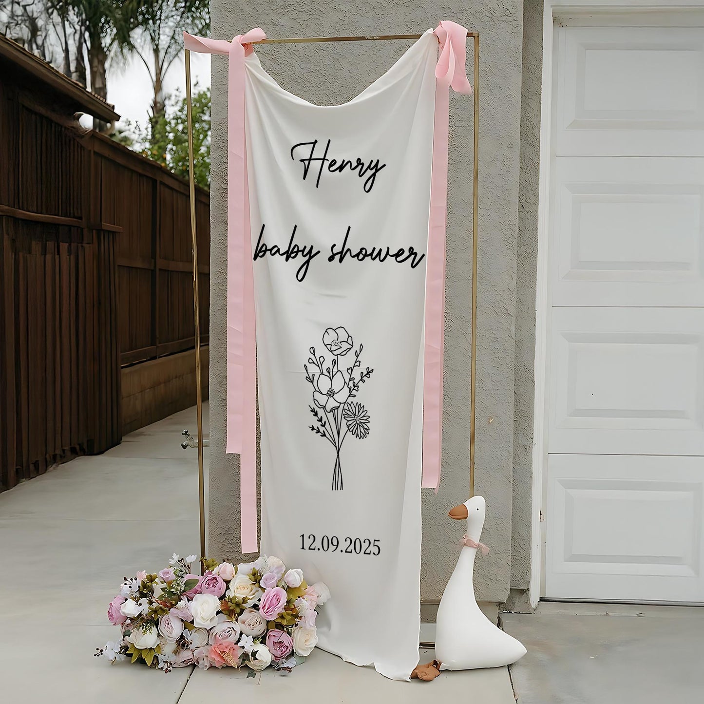 Personalized Fabric Baby Shower Sign, Custom Baby Shower Sign, Welcome Sign for Baby Shower, Custom Baby Shower Decor, Oh Baby Welcome Sign