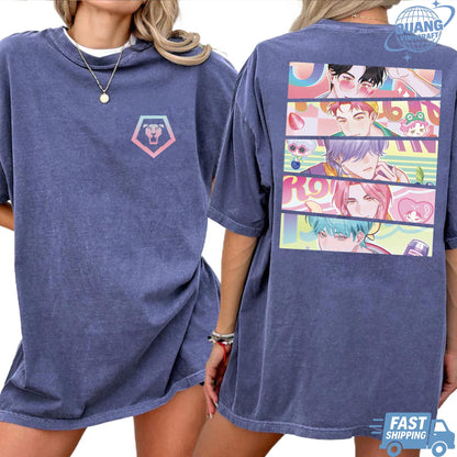 Kpop Saja Boys Shirt, Kpop Demon Hunters T-shirt, Demon Hunters Merch, Kpop Huntrix Pin shirt, Saja Boys Fan Gifts