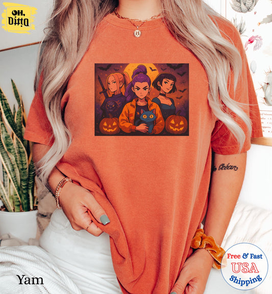 Huntrix Girl Halloween T-Shirt, Spooky Season Shirts, Kpop Mira Shirt, Kpop Demon Hunters Tee, Huntrix Girl T-Shirt, Kpop Movie Fan Gift Tee