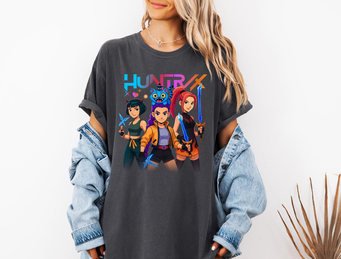 Kpop Demon Hunters Shirt, Huntrix Girl TShirt, Kpop idol group Shirt, Mira, Rumi, Joey Shirt, Demon Hunter Merch, Gift for Huntrix fan