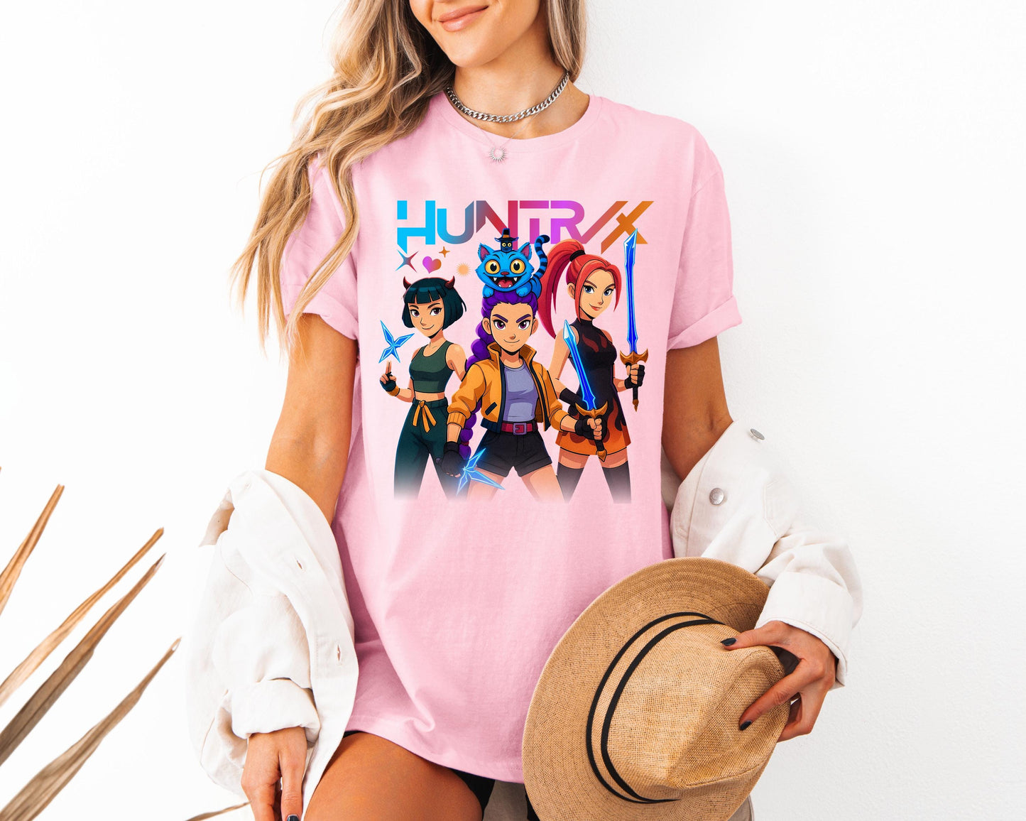 Kpop Demon Hunters Shirt, Huntrix Girl TShirt, Kpop idol group Shirt, Mira, Rumi, Joey Shirt, Demon Hunter Merch, Gift for Huntrix fan