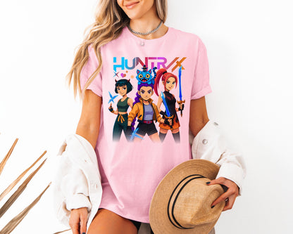 Kpop Demon Hunters Shirt, Huntrix Girl TShirt, Kpop idol group Shirt, Mira, Rumi, Joey Shirt, Demon Hunter Merch, Gift for Huntrix fan