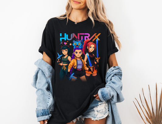 Kpop Demon Hunters Shirt, Huntrix Girl TShirt, Kpop idol group Shirt, Mira, Rumi, Joey Shirt, Demon Hunter Merch, Gift for Huntrix fan
