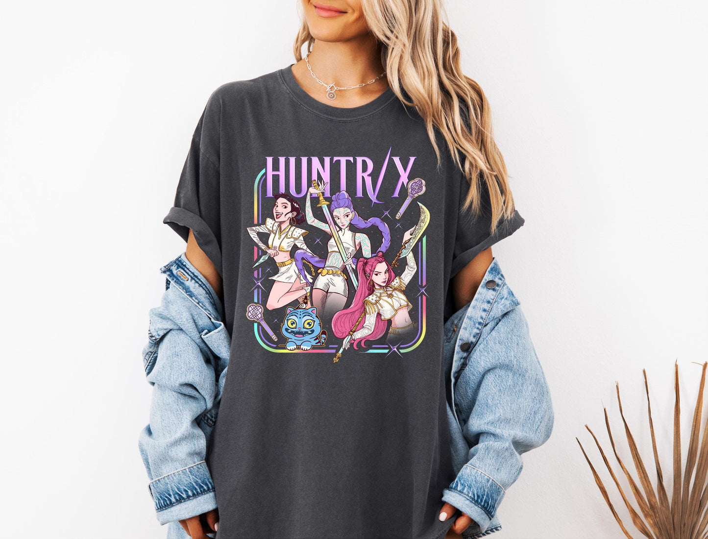 Kpop Demon Hunters Shirt, Huntrix Girl TShirt, Kpop idol group Shirt, Mira, Rumi, Joey Shirt, Demon Hunter Merch, Gift for Huntrix fan