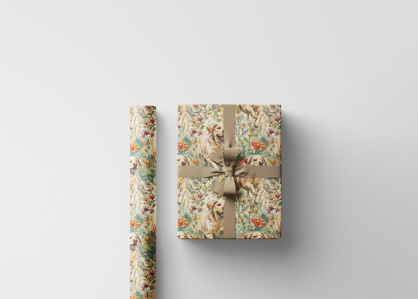 Yellow Lab Gift Wrap Roll with Labrador Print, Wrapping Paper for Pet Birthdays, Holidays and Dog-Themed Celebrations #8