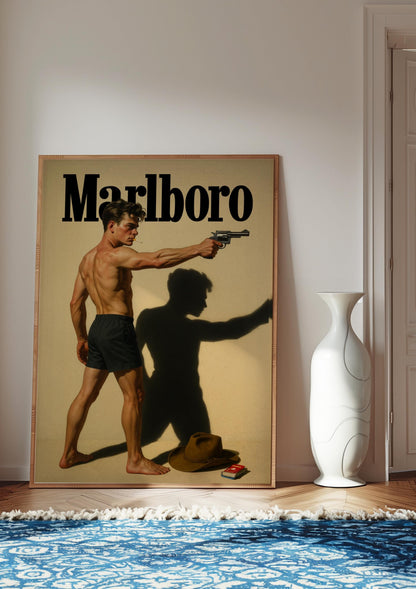 Vintage Cigarette Western Poster Print, Retro Marlboro Print, Tobacco Poster, vintage advertisment, cigarette poster marlboro, cigarette art