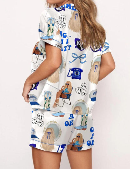 Morgan Moroney Am I Okay Moroney Silky Satin Pajama Set For Women  Pajamas Set