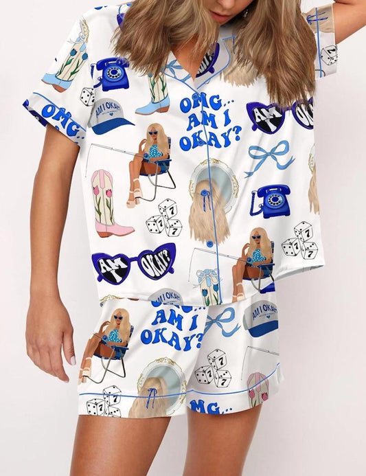 Morgan Moroney Am I Okay Moroney Silky Satin Pajama Set For Women  Pajamas Set