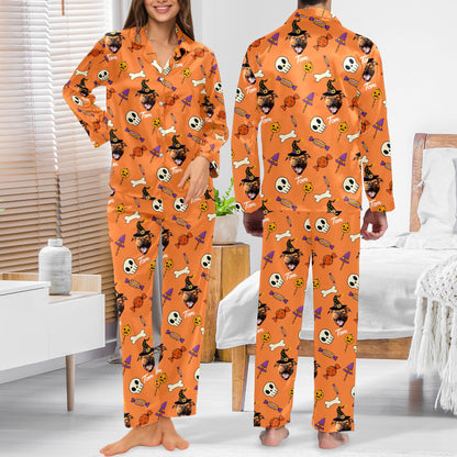 Custom Photo Halloween Outfit, Personalized Pet Photo Halloween Pajamas Set, Matching Halloween Pajamas Set, Halloween Costume Shirt