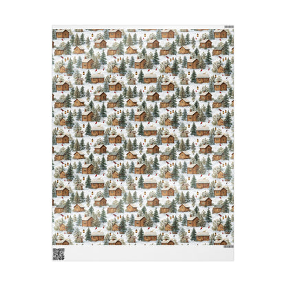 Christmas Gift Wrap - Winter Scene Wrapping Papers, Holiday Gift Packaging, Festive Present Wrap, Snowy Christmas Decor, Seasonal Gift