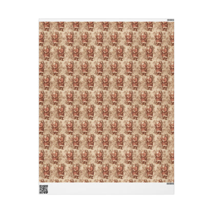 Gift Wrap, Vintage Christmas Toile Gift Wrap, Holiday Wrapping Paper, Xmas Victorian Roll, Christmas Wrapping Paper, Gift Wrap Paper