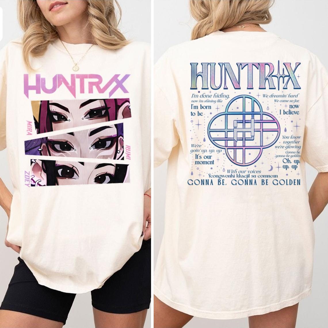 Comfort Colors® Huntrix Shirt, Demon Hunters Shirt, Huntrix Girls T Shirt, Mira Rumi Joey Shirt, Demon Hunter Merch PSN1465.1466.B