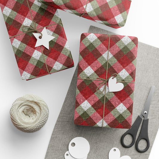 Christmas Plaid Gift Wrap Wrapping Paper Holiday Gift Wrap Tartan Gift Wrap Elegant Christmas Gift Wrap Christmas Wrapping Paper Holiday