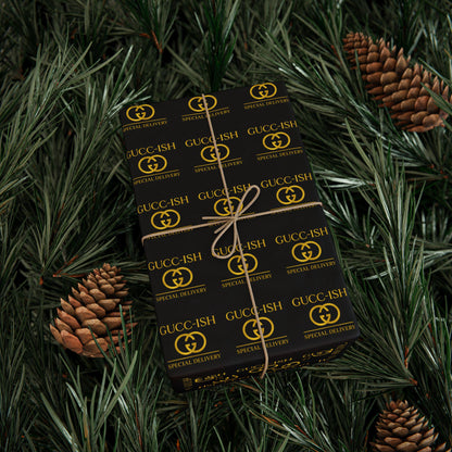 Fake Luxury Funny Wrapping Paper, Elegant Gift Wrap for Birthdays, Holidays, Celebrations, Luxury Present Decoration, Unique Gift Packing