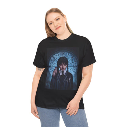 Wednesday Addams T-Shirt, Gothic Horror Shirt, TV Show Fan Gift, Dark Academia Clothing, Addams Family Inspired Tee, Creepy Cute Top