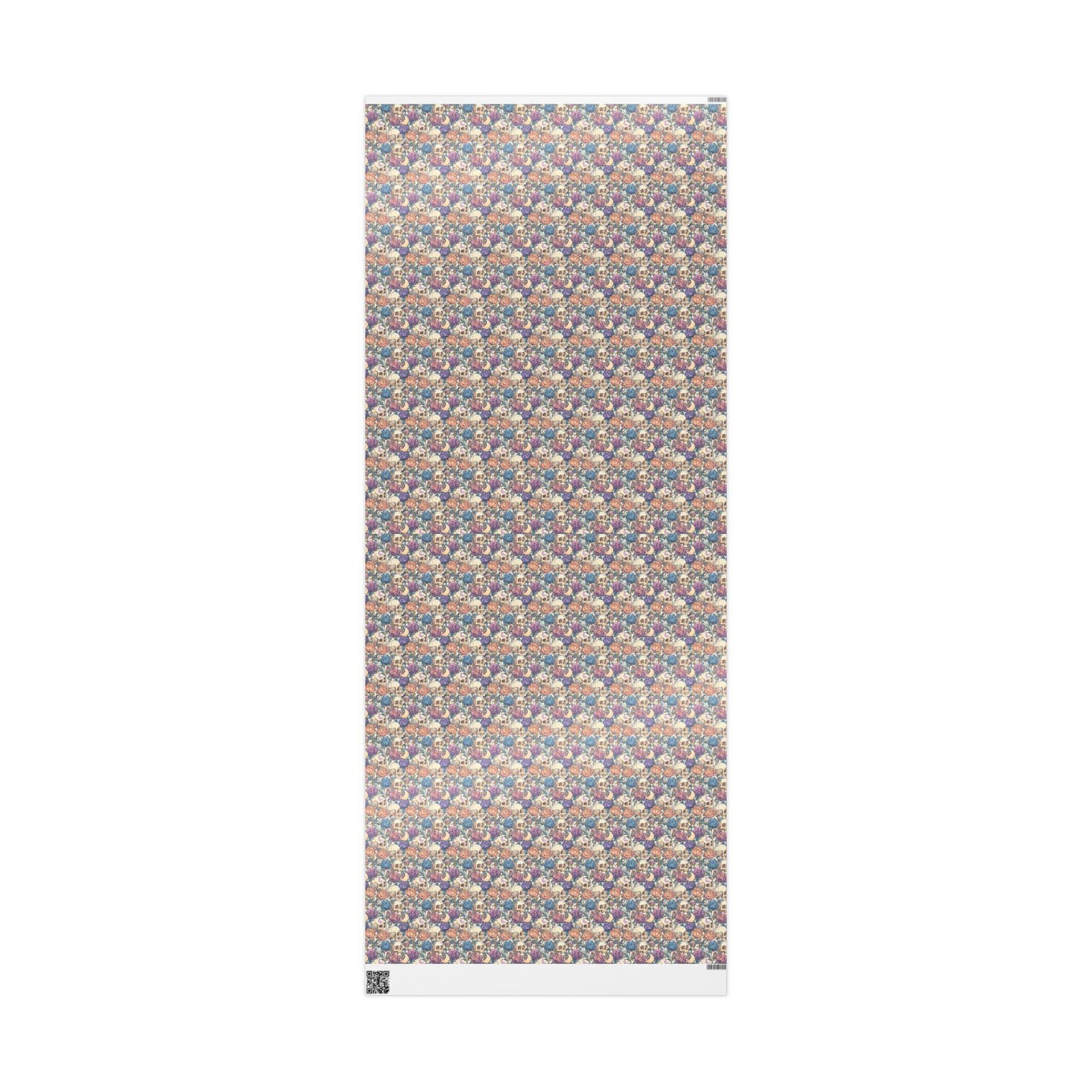 Pastel Goth Halloween Wrapping Paper Roll Watercolor Bats Skeletons Moons  Witch Alternative Style #8