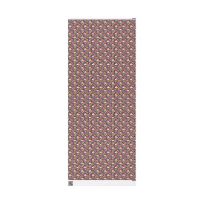 Pastel Goth Halloween Wrapping Paper Roll Watercolor Creepy Cute Skulls and Roses Witch Moon Pattern #15