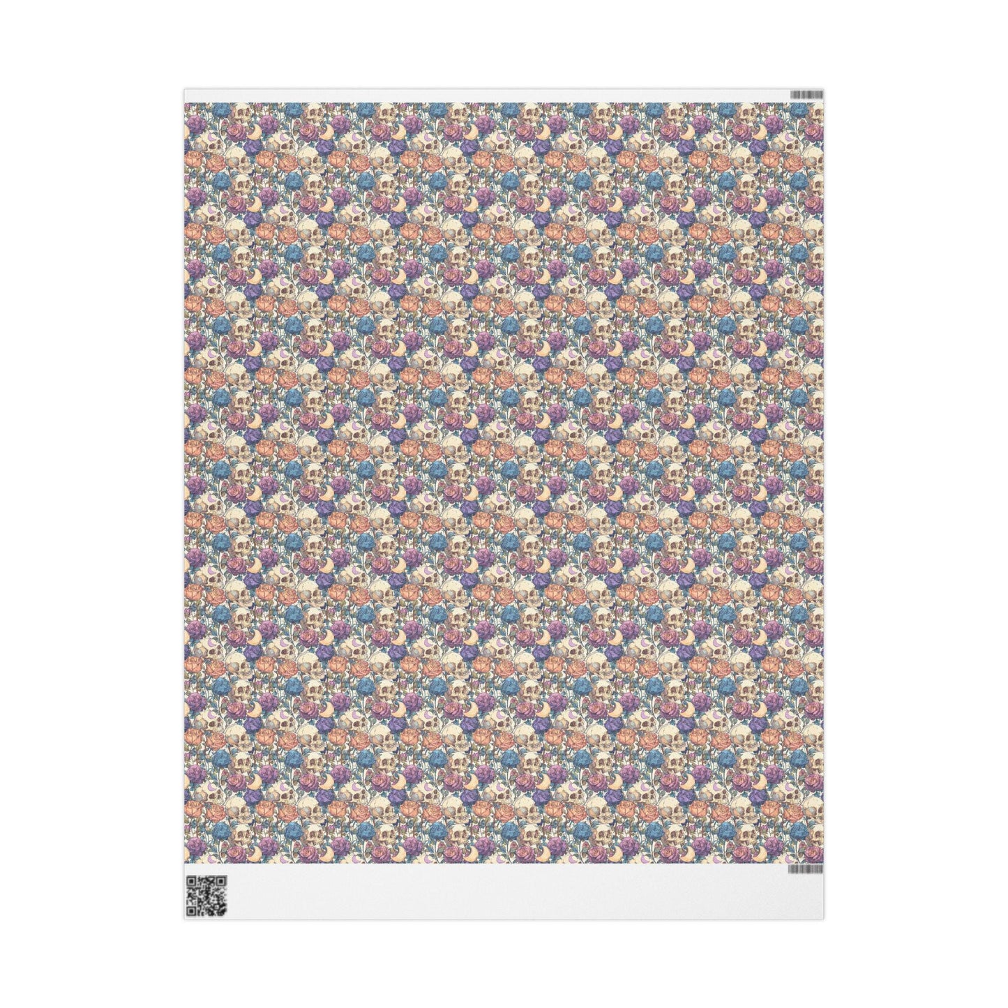 Pastel Goth Halloween Wrapping Paper Roll Watercolor Bats Skeletons Moons  Witch Alternative Style #8