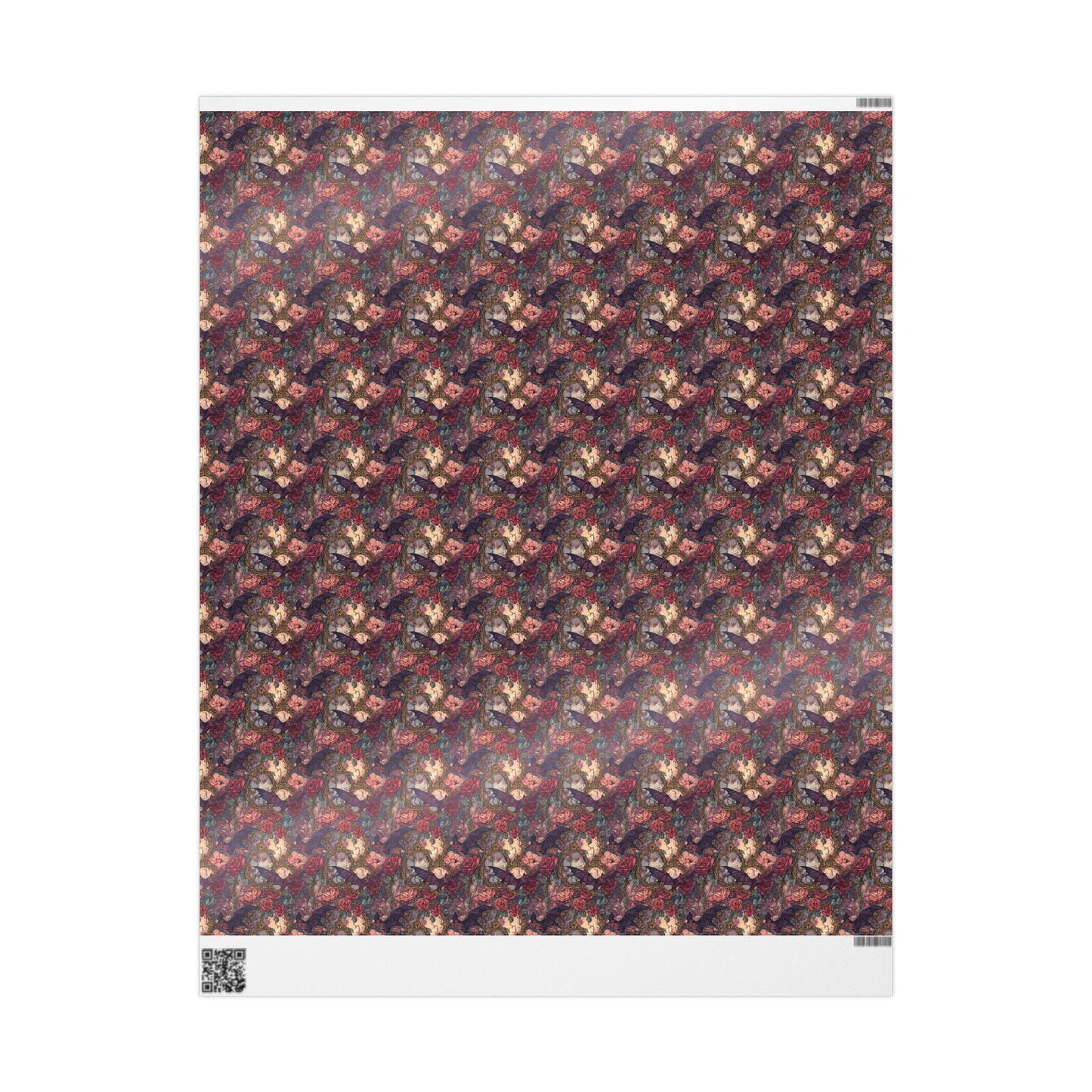 Pastel Goth Halloween Wrapping Paper Roll Watercolor Spooky Cute Ghosts Bats Witchy Alternative Gift Wrap #1
