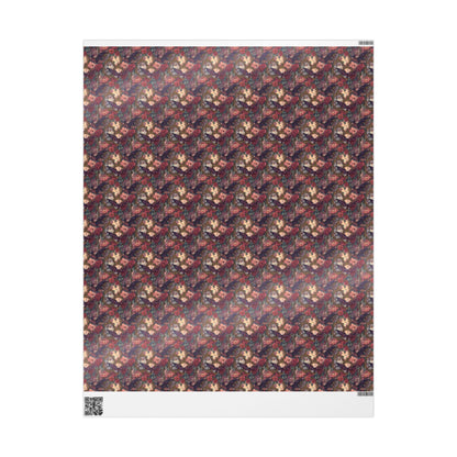 Pastel Goth Halloween Wrapping Paper Roll Watercolor Spooky Cute Ghosts Bats Witchy Alternative Gift Wrap #1