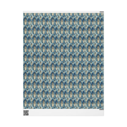 Haunted Mansion Halloween Wrapping Paper Roll Watercolor Ghost Bats Skeleton Witchy Cute Spooky Decor #6
