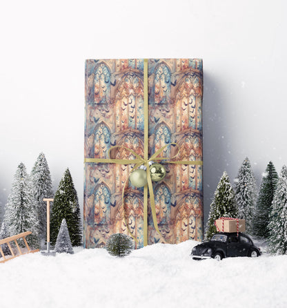 Pastel Goth Watercolor Wrapping Paper Roll Halloween Spooky Cute Ghosts Bats Witchy Goth Aesthetic #5