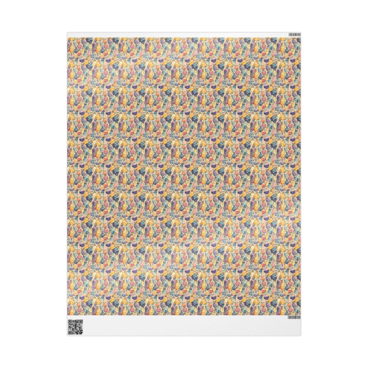 Pastel Goth Watercolor Wrapping Paper Roll Halloween Spooky Cute Ghost Bat Witch Goth Decor #20