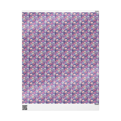 Pastel Goth Watercolor Wrapping Paper Roll Halloween Spooky Cute Ghost Bat Witch Gothic Style #16