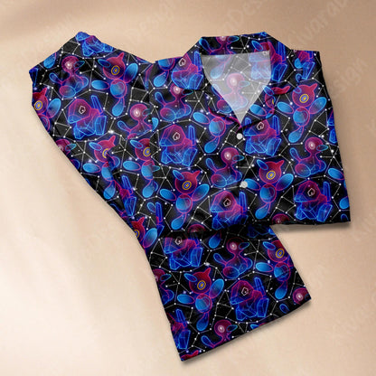 Prygon Mystic Pajama Set - Anime Cute Loungewear - Comfortable Video Game - Sleepwear for Fans