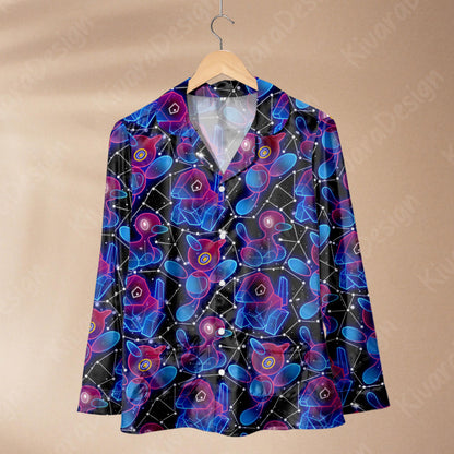 Prygon Mystic Pajama Set - Anime Cute Loungewear - Comfortable Video Game - Sleepwear for Fans