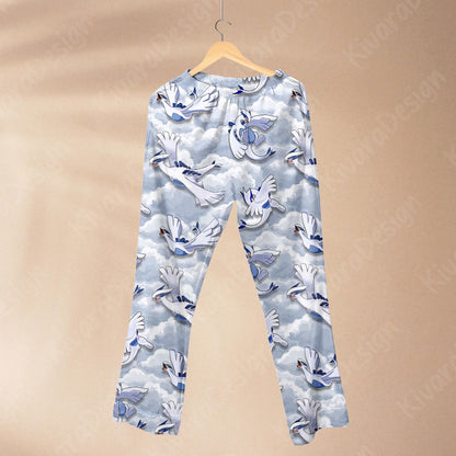 Lugia Pajama Set - Anime Sky Loungewear - Comfortable Video Game - Special Sleepwear for Fans