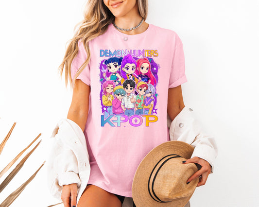 Kpop Demon Hunters T Shirt, Huntrix Girl Shirt, Kpop Idol Group Shirt, Mira, Rumi, Joey Shirt, Demon Hunter Merch, Gift For Huntrix Fan