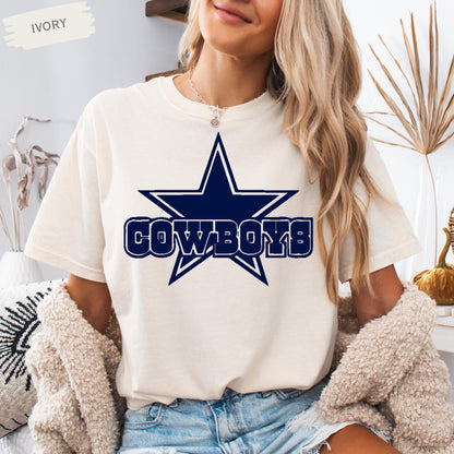 Dallas Football Comfort Colors T-Shirt, Retro Dallas Team Shirt, American Football Shirt, Game Day T-Shirt, Football Lover Shirt, Dallas Fan