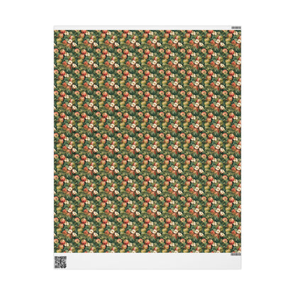 Farmers Market Wrapping Paper Roll Country Rustic Apples Farmhouse Style Eco Friendly Fruit Orchard Kitchen Gift Wrap #45
