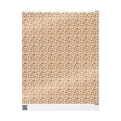 Farmers Market Wrapping Paper Roll Eco Rustic Bakery Theme Baguettes and Croissants Farmhouse Kitchen Foodie Gift Wrap #27