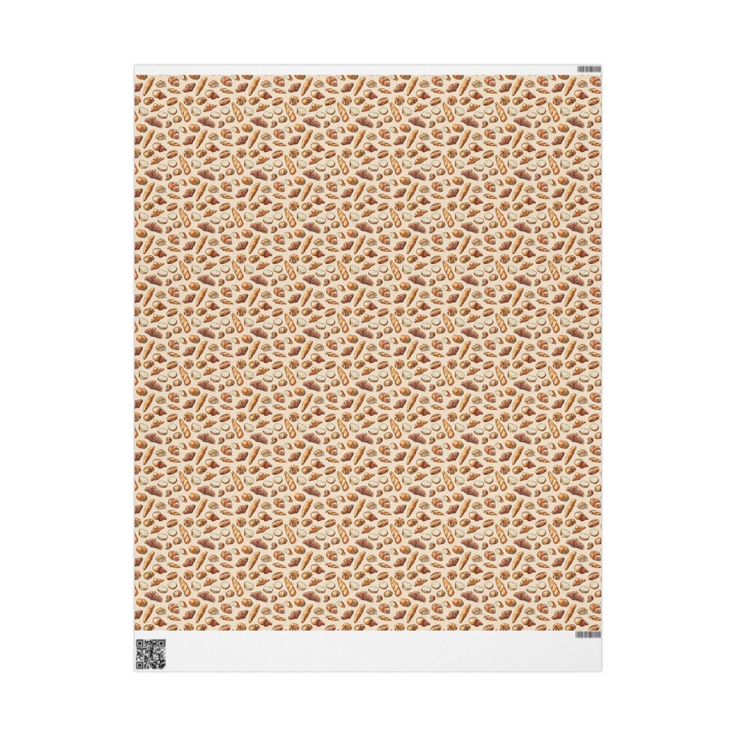 Farmers Market Wrapping Paper Roll Eco Rustic Bakery Theme Baguettes and Croissants Farmhouse Kitchen Foodie Gift Wrap #27