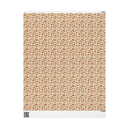 Farmers Market Wrapping Paper Roll Eco Rustic Bakery Theme Baguettes and Croissants Farmhouse Kitchen Foodie Gift Wrap #27