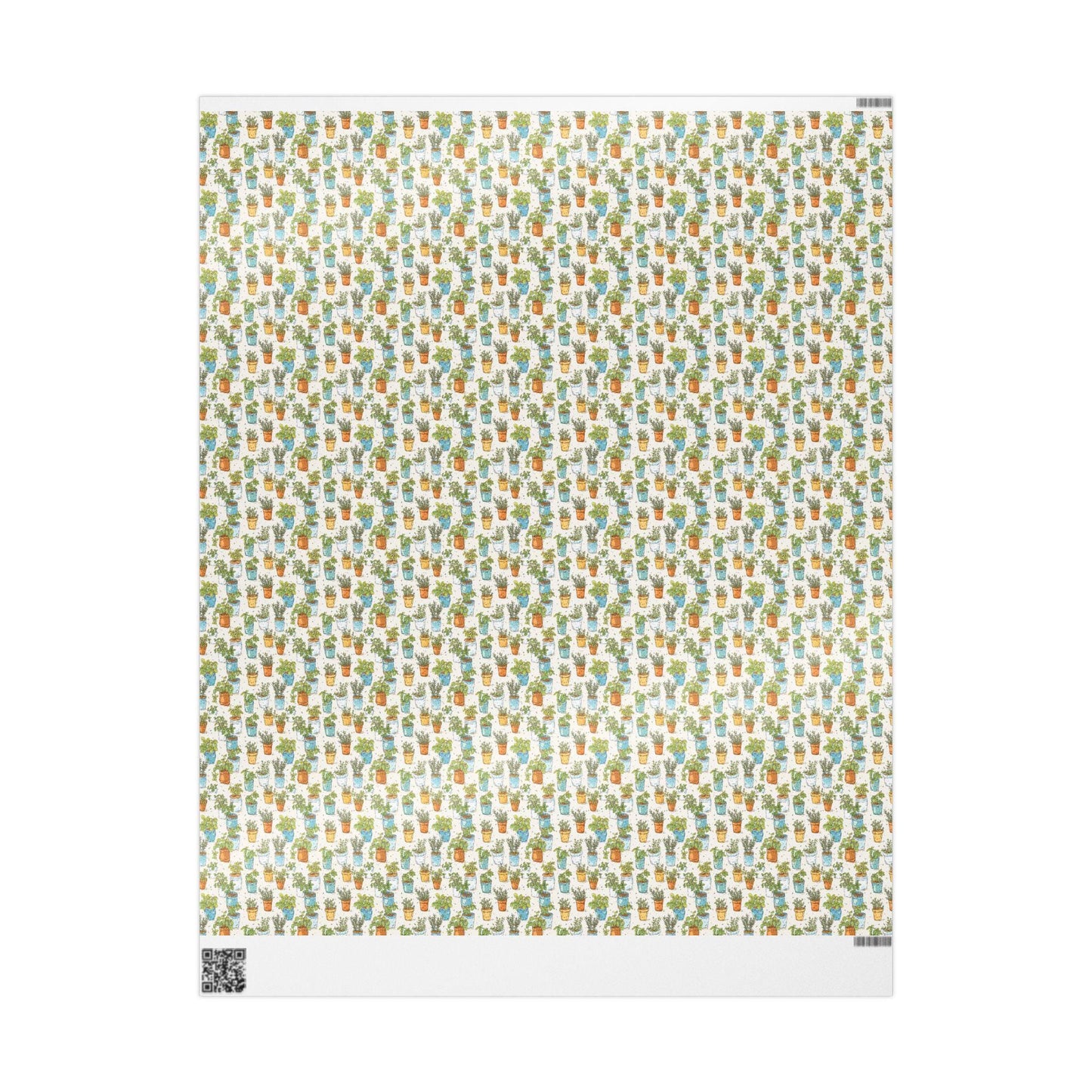 Farmers Market Wrapping Paper Roll Eco Rustic Herbs Theme Farmhouse Kitchen Basil Thyme Parsley Organic Gift Wrap #41